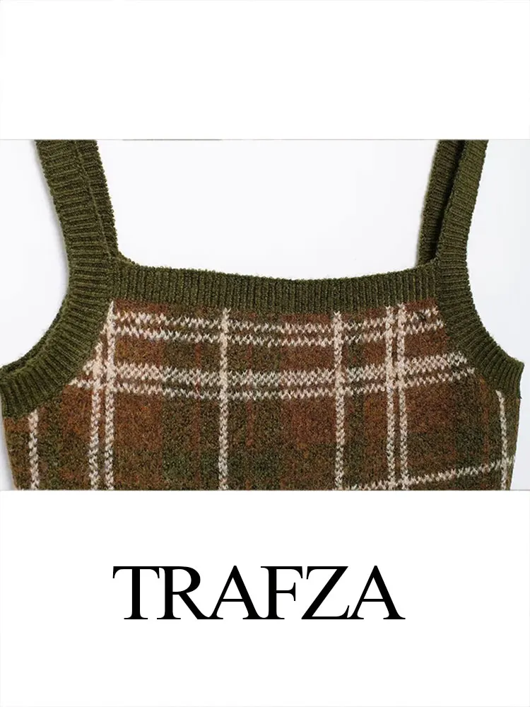 TRAFZA Giacca casual monopetto con risvolto alla moda da donna + colletto quadrato sexy Top con bretelle corte slim da donna elegante