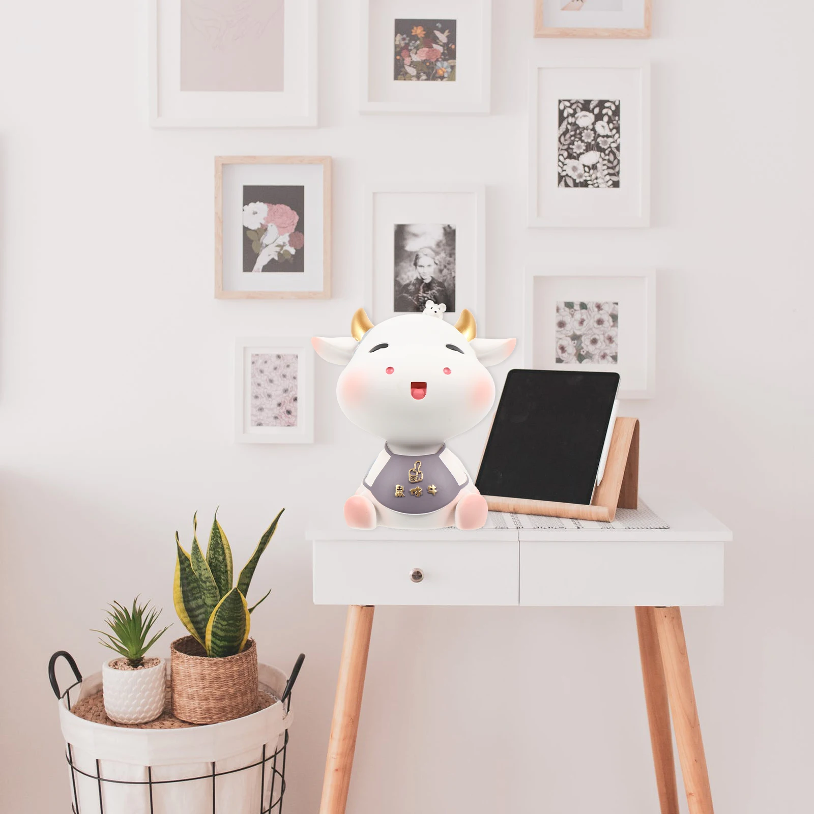 حاوية عملات البقرة الساحرة للأطفال، وعاء موفر، تصميم جميل يساعد على تطوير عادات جيدة مثالية لأي مكان وبنك عملات البقرة