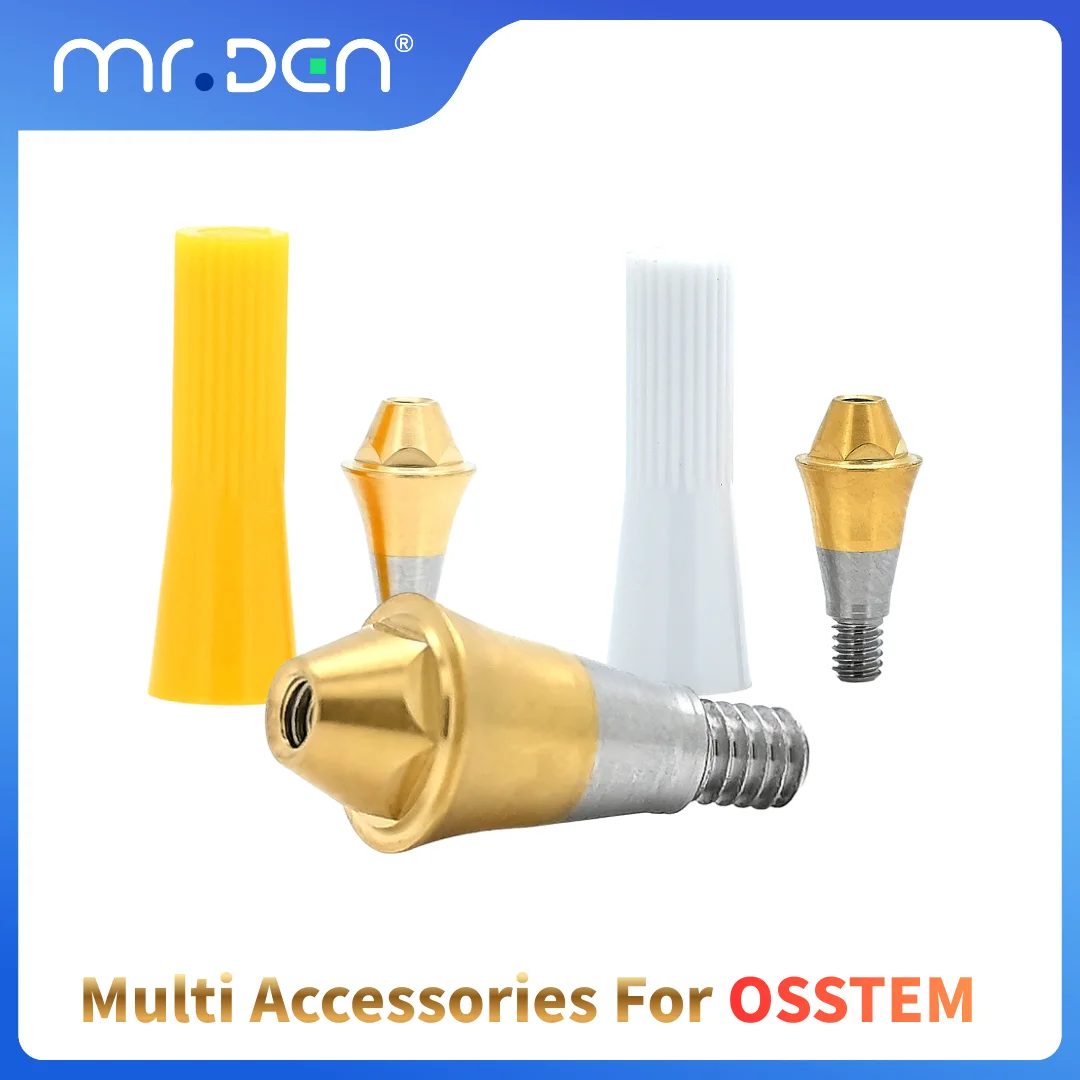 10Pcs High-Quality Third-Party Multi-Unit Right Angle Abutment for Osstem Dental Implant 30Ncm Torque with Carrier