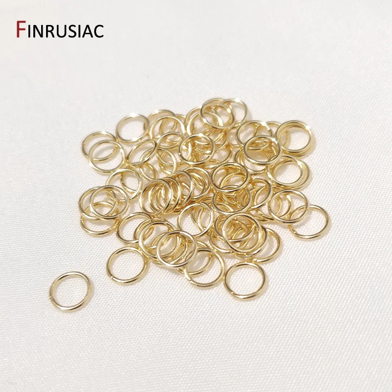 DIY Open Jump Rings For Jewelry Making Accessories,14k Real Gold Plated Brass Metal Material Connecting Ring Wholesale