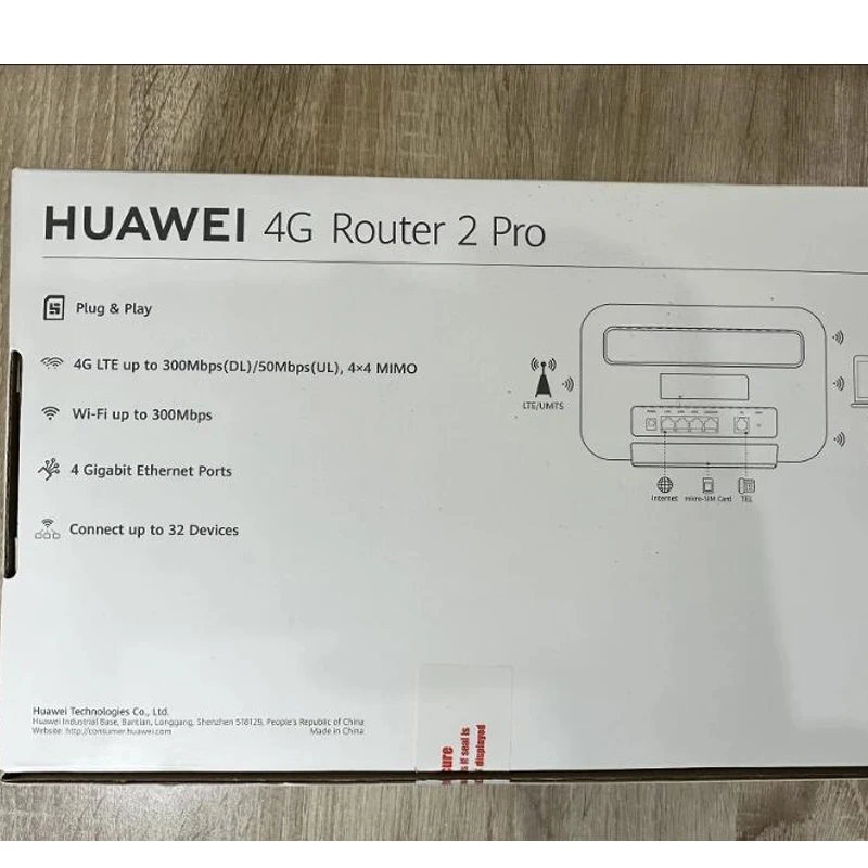 Huawei Router Pro 2 B612-233 4G Permanence Cat 6 300Mbs WiFi Répéteur Débloqué Avec Fente Pour Carte Sim Support 32 Formateurs Amplificateur De