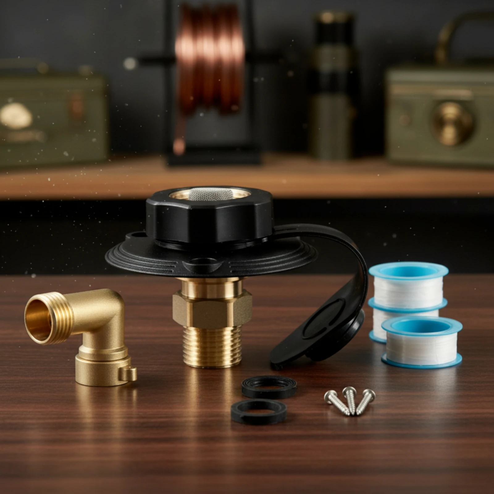 RV City Water Inlet with Check Valve Leak-Proof RV Water Inlet with Check Valve Built-in Easy to Install for Motorhome Owners