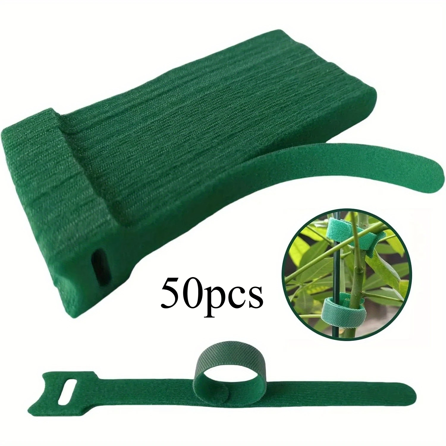 50/100 Stück Wiederverwendbare Verstellbare Rutschfeste Nylon-Pflanzenbinder mit Klettverschluss, Ideal für Gartenanwendungen