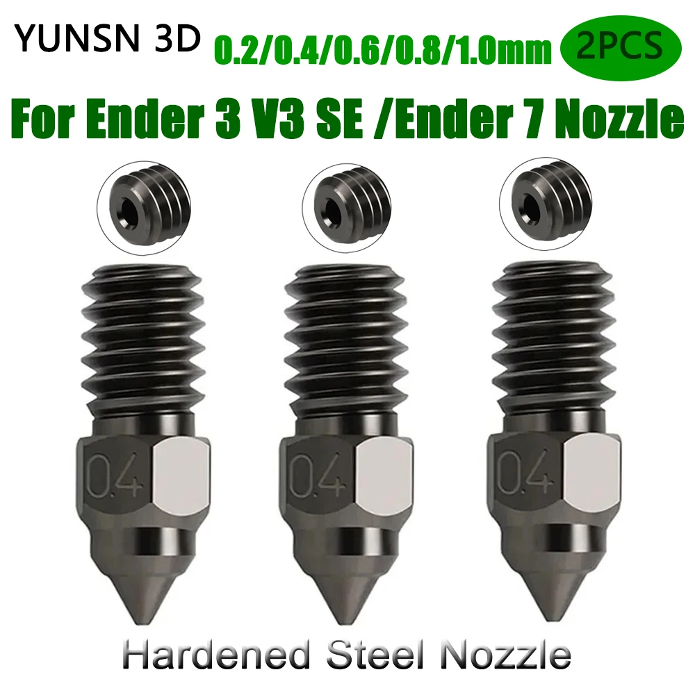 

Spider Hardened Steel Nozzle for Ender-3 V3 SE 3D Printer Parts 1.75mm Nozzle for Ender 7 Ender 5 S1 Spider Hotend Extruder