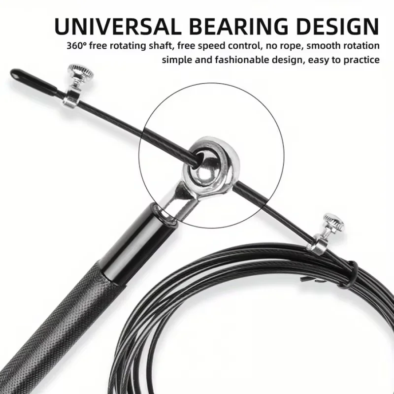 Steel Wire Skipping Rope Fitness Sports Equipment Bearings Skipping Rope Middle School Students Training Aluminum Alloy