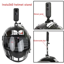 Kamera sportowa kask przedłużony uchwyty do selfie dla Insta360 Ace Pro X3 X2 GO3 GO2 akcesoria myśliwskie sportowe na świeżym powietrzu