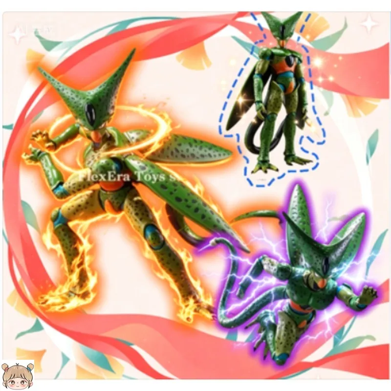 

Dragon Ball Z Model Kit SHF Cell First Form Anime Action Figure Collection Finished Model Boy Toys Gifts in Stock