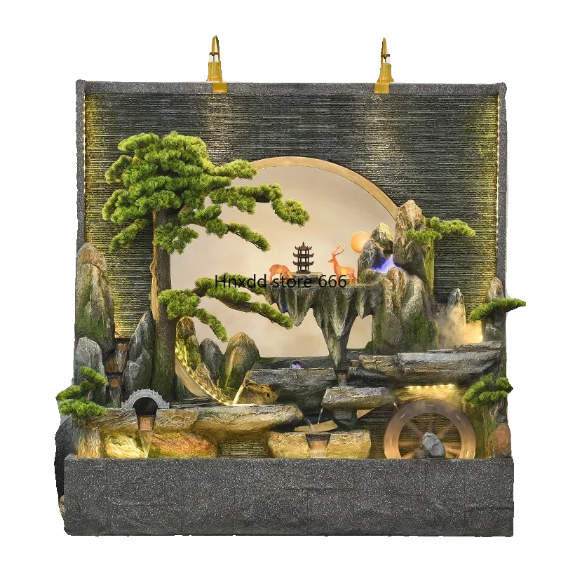 Villa living room entrance outdoor rockery fish pond ornament