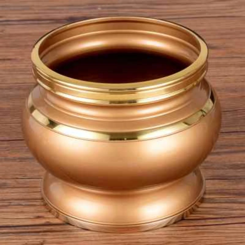 

Craft Pure Copper Paint Candlestick Plain Incense Burner Home God of Wealth Worship Buddha Front Candle Holder Buddhist Supplies