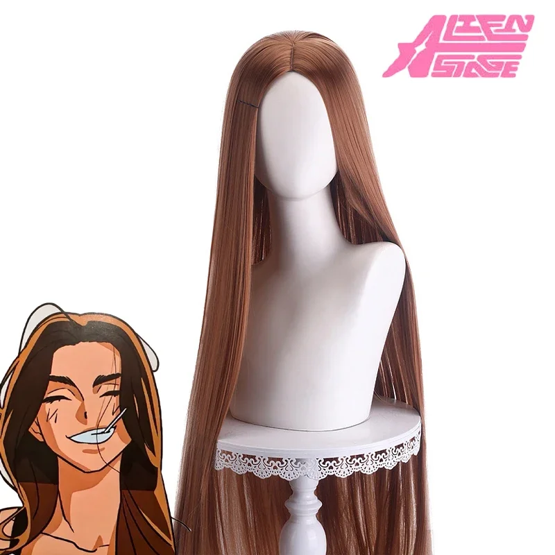 Anime Alien Stage Hyuna Cosplay Wig Girl Brown Long Hair Heat Resistant Synthetic Wig Carnival Halloween Prop