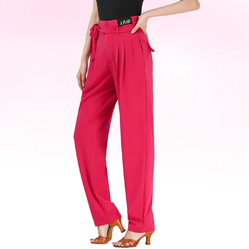 Latin Dance Pants Dance Suit Women New Bottom High Waist Women's Black Performance Line Costume Dance wear Bottoms Modern Use
