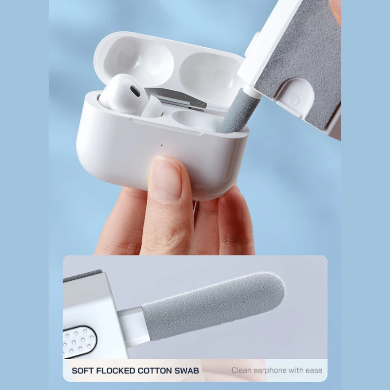 8 In 1 Cleaning Kit Keyboard Cleaner For AirPods Camera Phone Cleaning Tool Keycap Puller Set Screen Brush Earphone Cleaning Pen