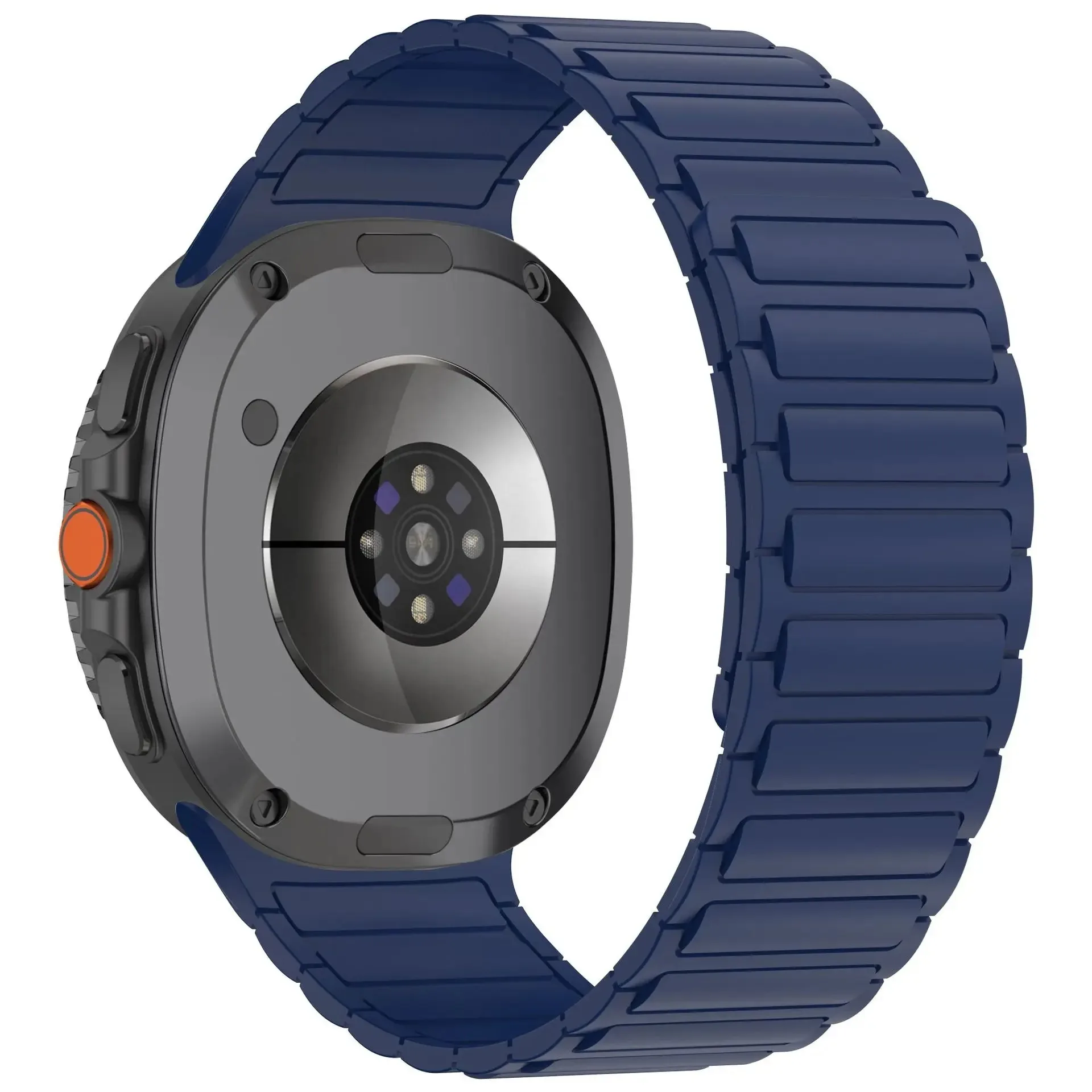 Silicone Magnetic Strap for Samsung Galaxy Watch 8/8 Classic 46mm 40mm 44mm Sport Soft Band for Galaxy Watch 8 Curved End Strap