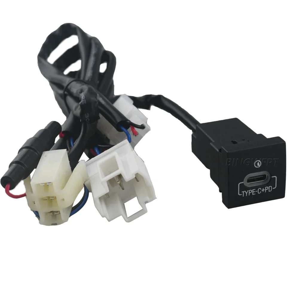 Car Charger Socket 12V/24V USB Charging Outlet Power Adapter QC3.0 PD Type For VW Golf 6 Jetta 5 MK5 Scirocco 06-12
