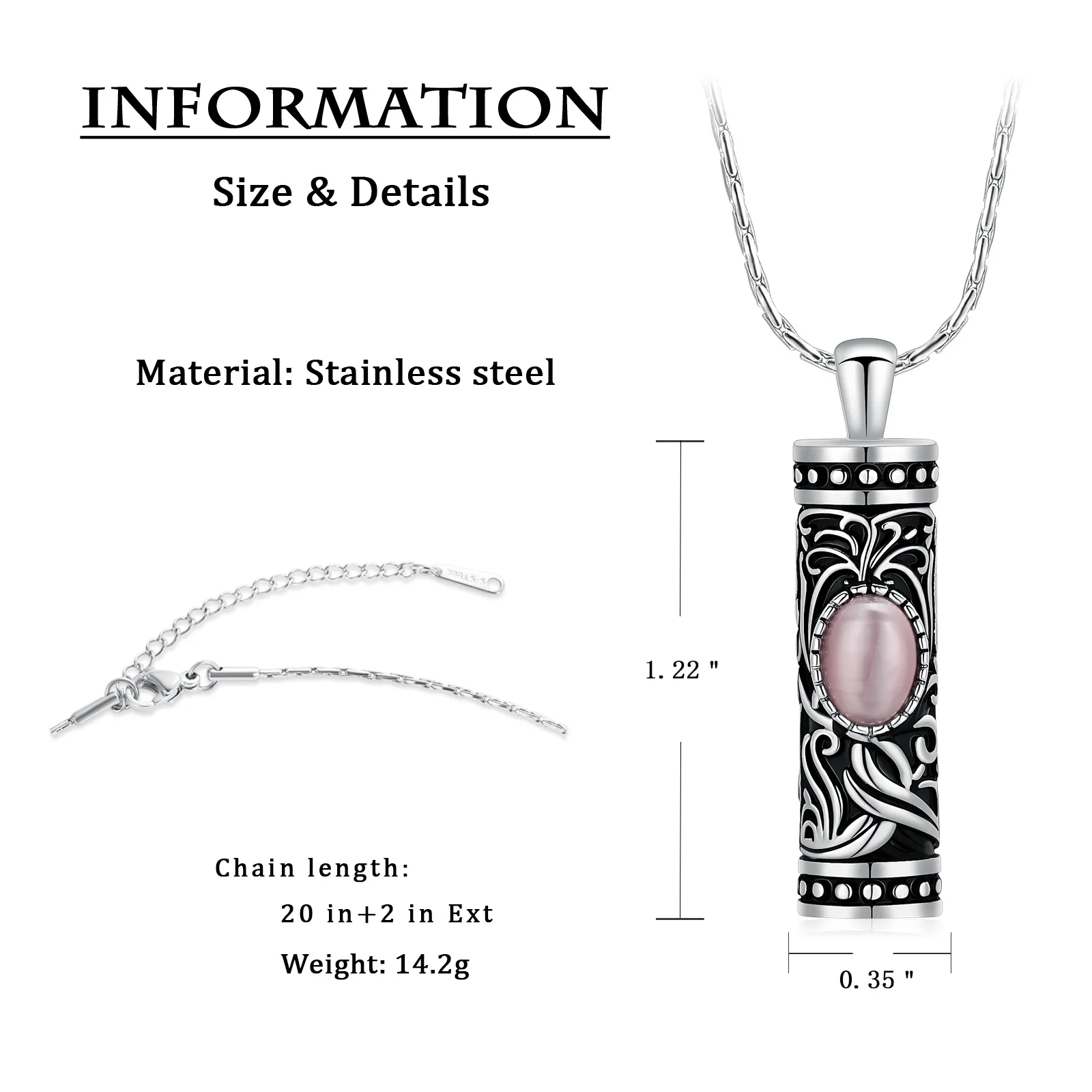 Cremation Jewelry for Ashes for Women Men Tree of Life Cylinder Urn Necklace Keepsake Human Pet Memorial Pendant