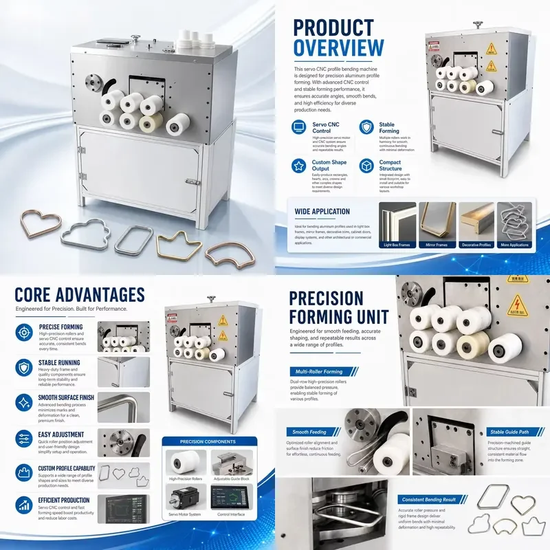 for Fully Automatic Numerical Control Aluminum Frame Bending Machine Multifunctional Groove and Tube Bender with New State
