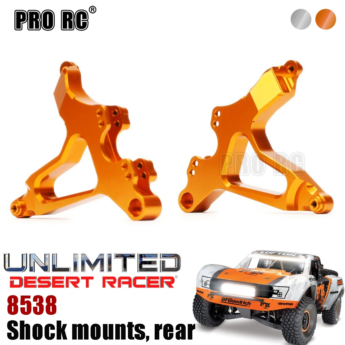 2Pcs Aluminum 8538 Rear Shock Mount Set for Traxxas 1/7 Unlimited Desert Racer UDR RC Short Truck Car Parts