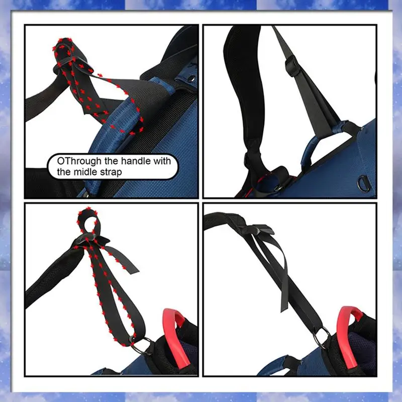 A35F New Golf Bag Strap,Golf Bag Straps Replacement Backpack Straps, Adjustable Durable Comfortable Golf Carry Bag Strap Durable