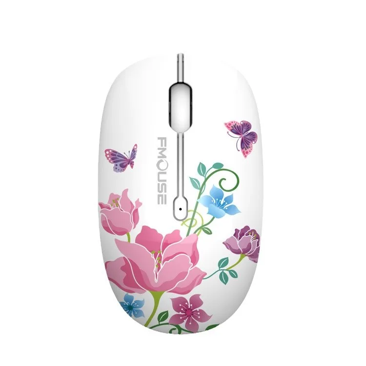 Laptop universal mouse cute girl cartoon mouse silent bluetooth dual mode wireless mouse