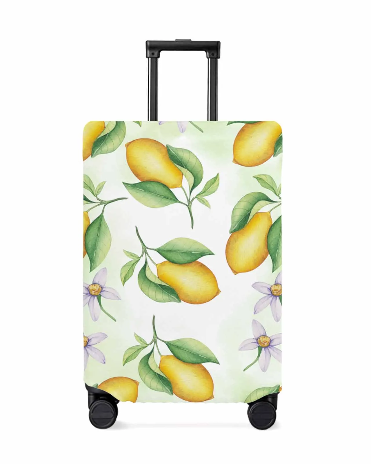 

Lemon Purple Flowers Summer Green Countryside Stretch Suitcase Protector Baggage Dust Case Cover For 18-32 Inch Travel