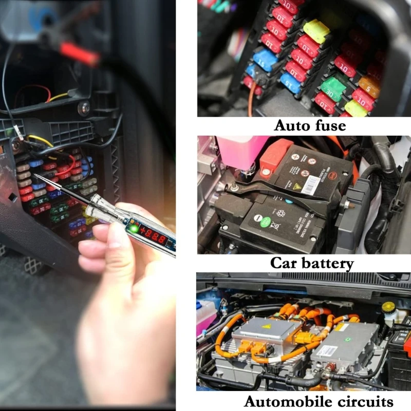 Easy-to-Use LED Circuit Tester Quick Readings for 12V Systems Car Repair