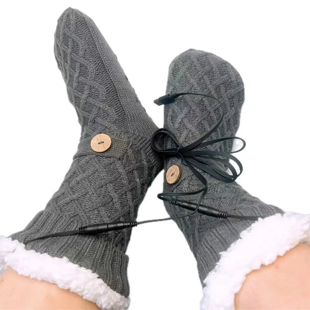 

Зимние теплые носки с USB-подогревом, термомягкие электрические теплые носки, быстрый нагрев, носки с электрическим подогревом, спорт на открытом воздухе