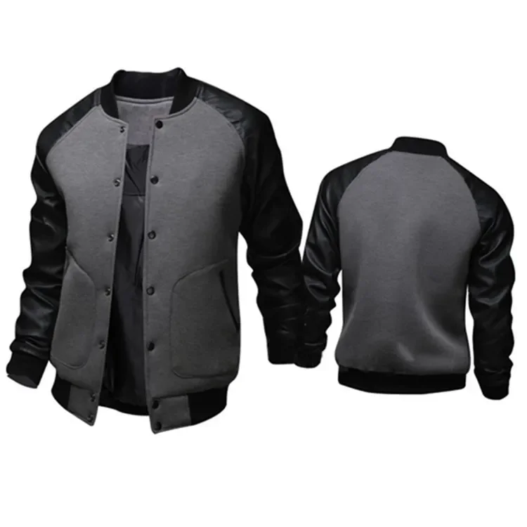 Herren Patchwork-Jacke, Großhandel, Baseball-Shirt mit großen Taschen, Herbst-Winter-Mantel, Vintage Streetwear Mode – Detail 3