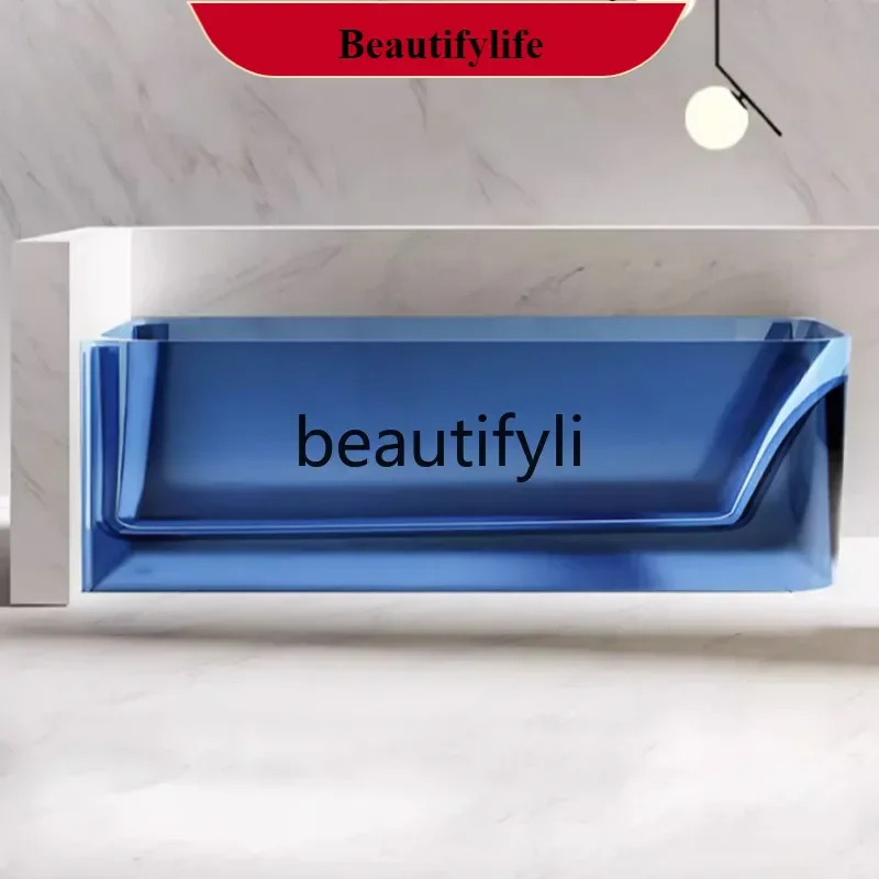 

ss25 Transparent resin bathtub Independent deep bubble bed and breakfast Colorful crystal bathtub