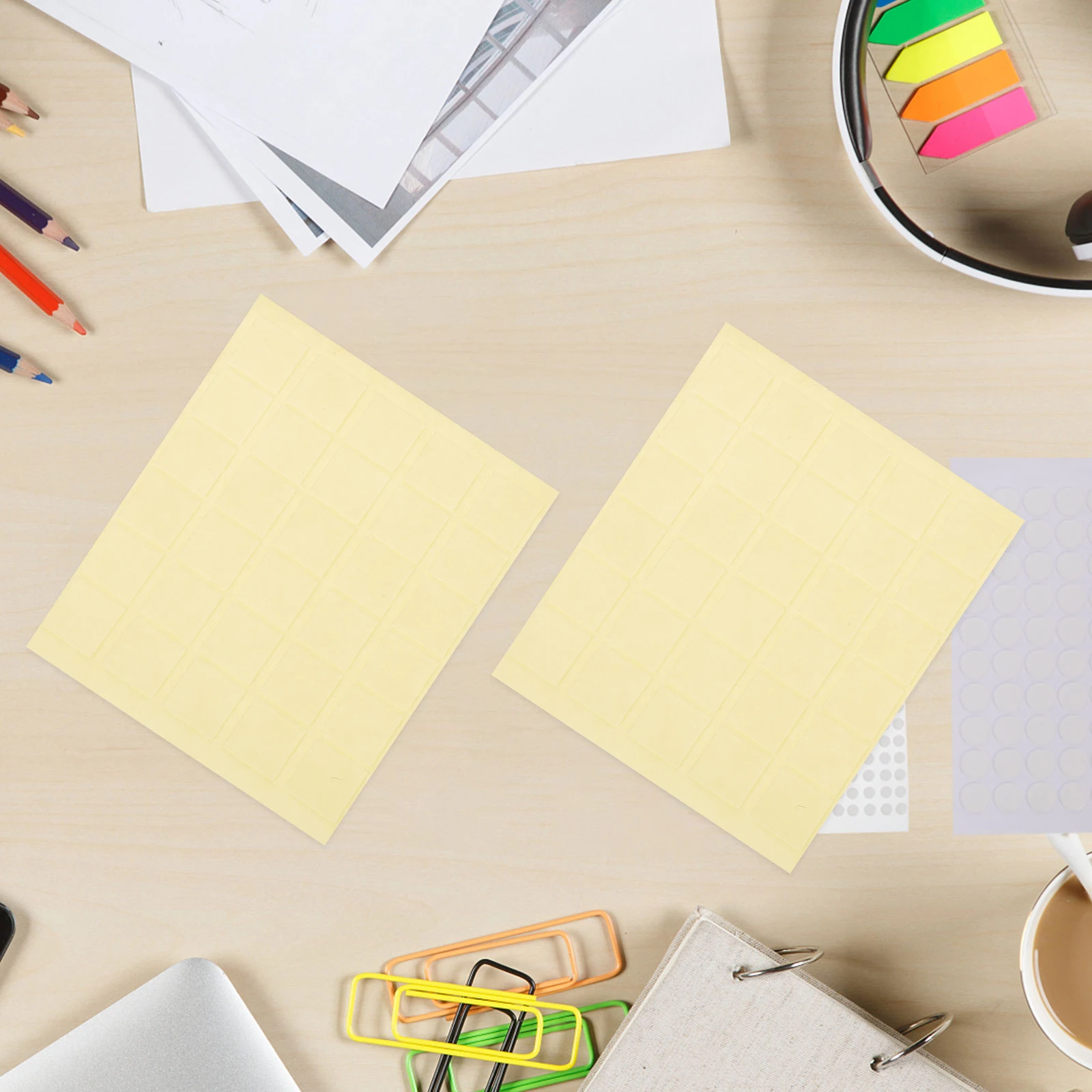 150 قطعة شريط مزدوج الجوانب ملصقات بمادة لاصقة مربعة شفافة لاصقة قوية قابلة للإزالة لا أثر شريط لاصق مزدوج الجانب للحرف اليدوية #3