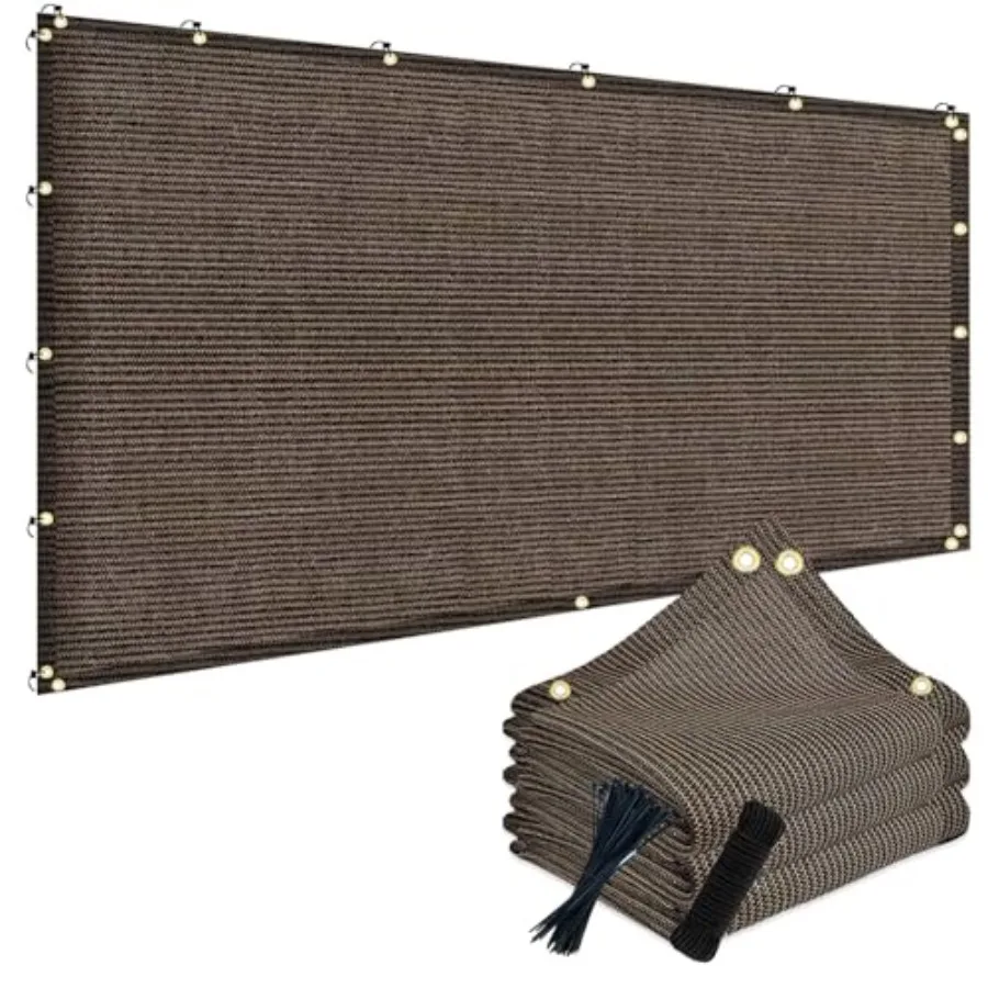 

POYEE 90% Sun Shade Cloth for Outdoor Deck Backyard Patio Garden Pergola Cover Canopy Mocha