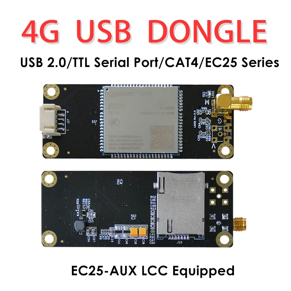 

4G LTE Modems EC25-AUX LCC to USB2.0 Industrial Adapter W/SIM Card Slot/GPS LTE FDD B1/B2/B3/B4/B5/B7/B8/B28