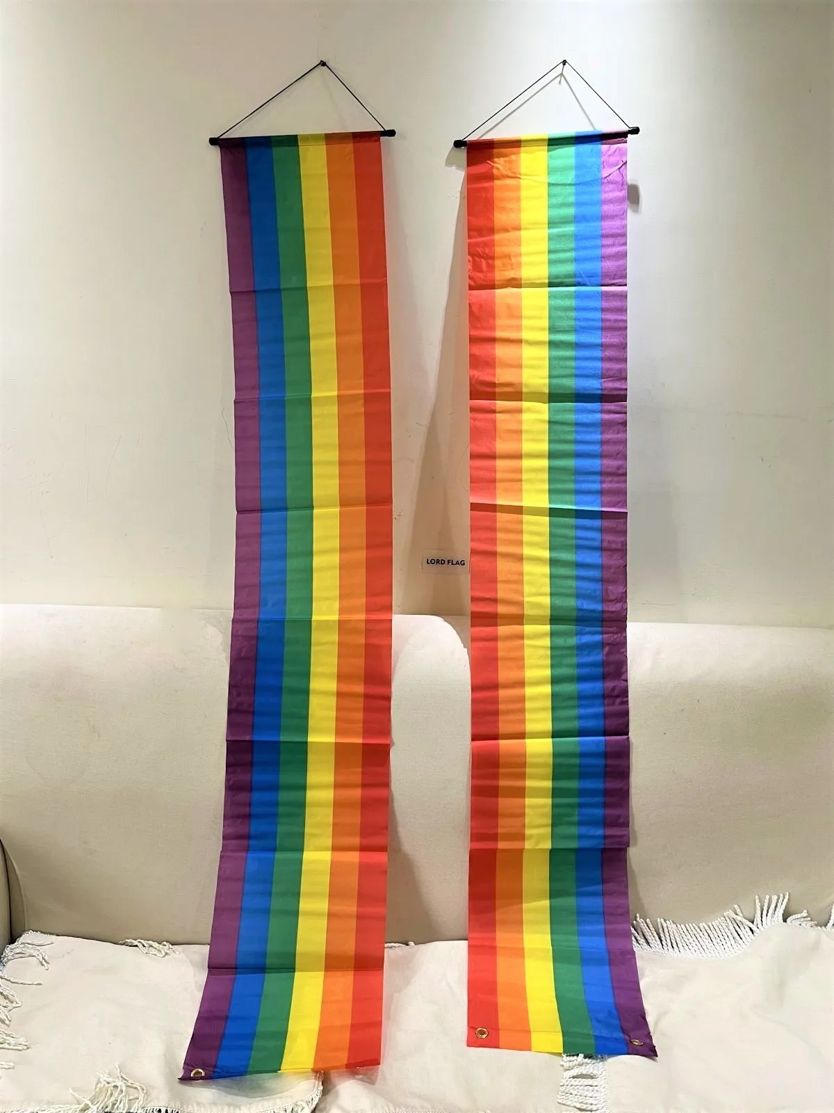 

Free shipping 2pcs/set 31*180CM LGBT Flag Colorful Rainbow Gay Pride Peace Flags Hanging banner Indoor Outdoor Decorations