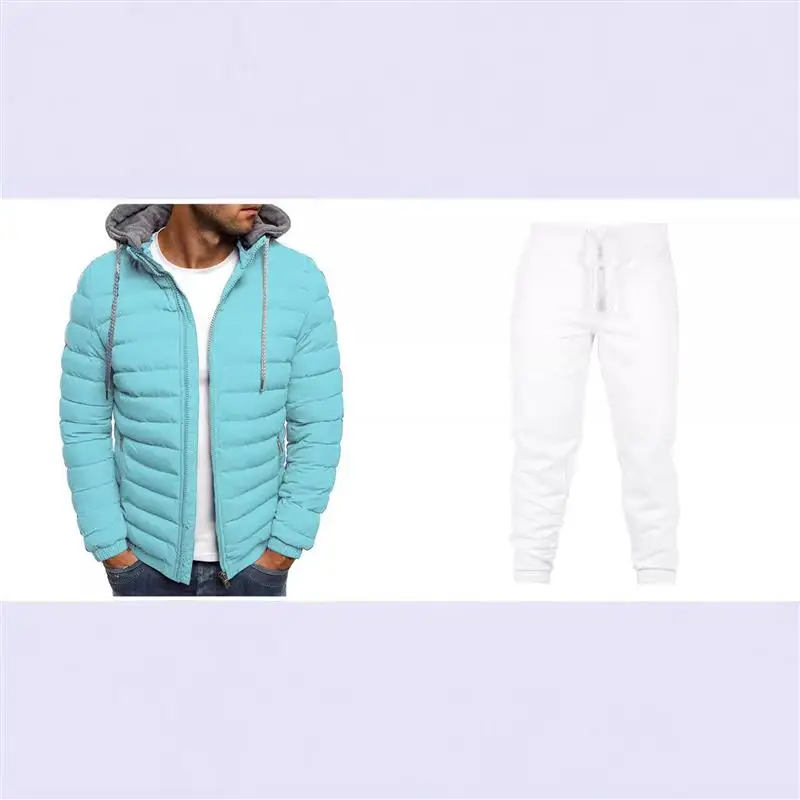 

Winter New Men's Casual Cotton Jaet ort Warm Coat Hooded Korean Sle Cred Ultra Thin Long Sve Wool Filling