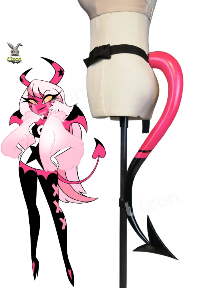 New Hazbin Cosplay Hotel Helluva Boss Verosika Mayday Cosplay Women Red Horn Headband Hairpin Prop Halloween Christmas Headwear