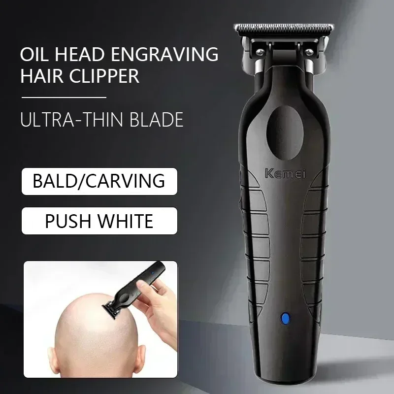 Kemei Hair Clipper Km-2299 Km-1757 Km-2024 USB Charging Zero-cut Blade Cordless Hair Trimmer Hollow Head Barber Hair Cut Machine