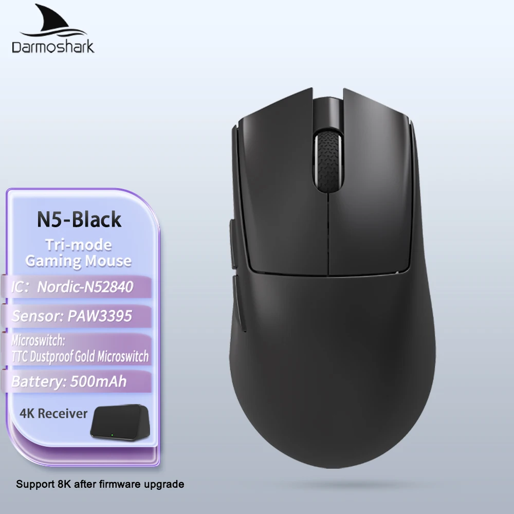 darmoshark-n5-4k-8k-mouse-da-gioco-wireless-bluetooth-gaming-mice-nordic-n52840-paw3395-26k-macro-mouse-per-pc-desktop-notebook