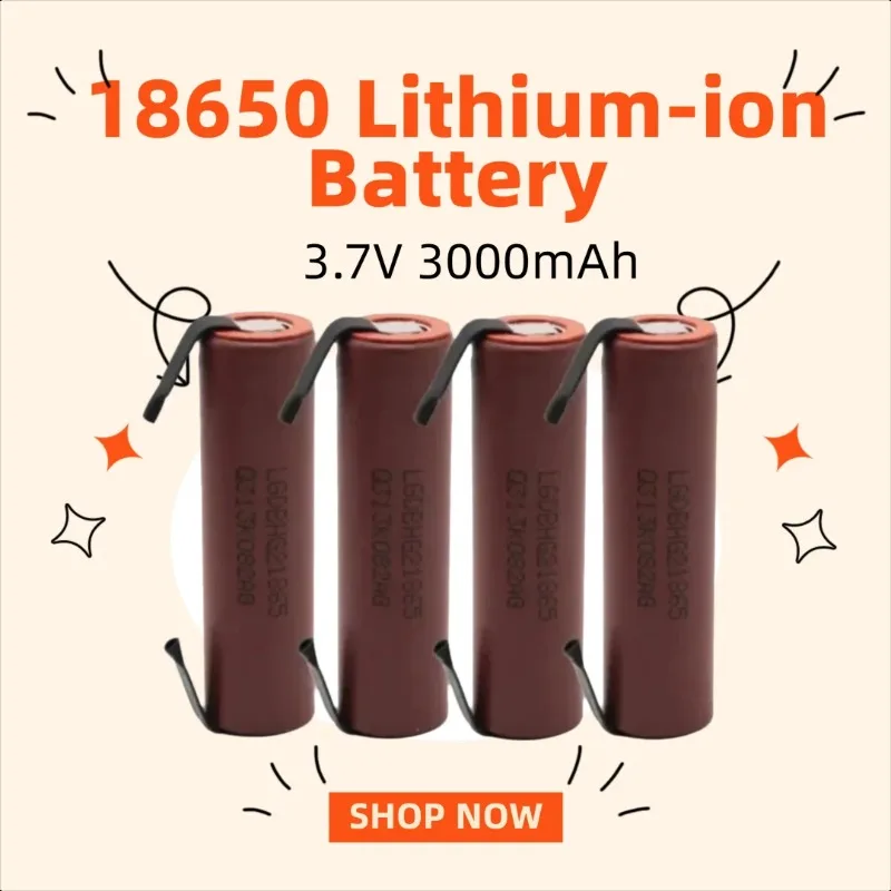 

3000mAh 3.7V HG2 Rechargeable Battery with Nickel Sheet Screwdriver 18650 Lithium-ion Battery