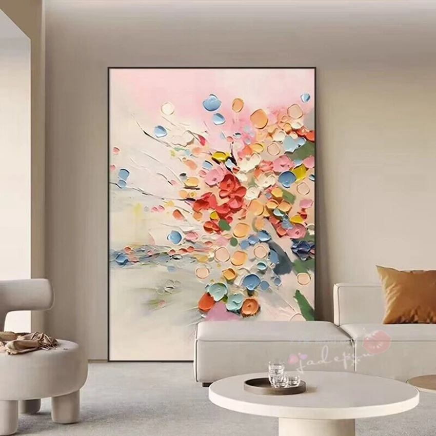 

Modern Still life flowers Wall Art Poster Interior Decor Hand Painted Abstract Oil Painting On Canvas Picture For Living Room