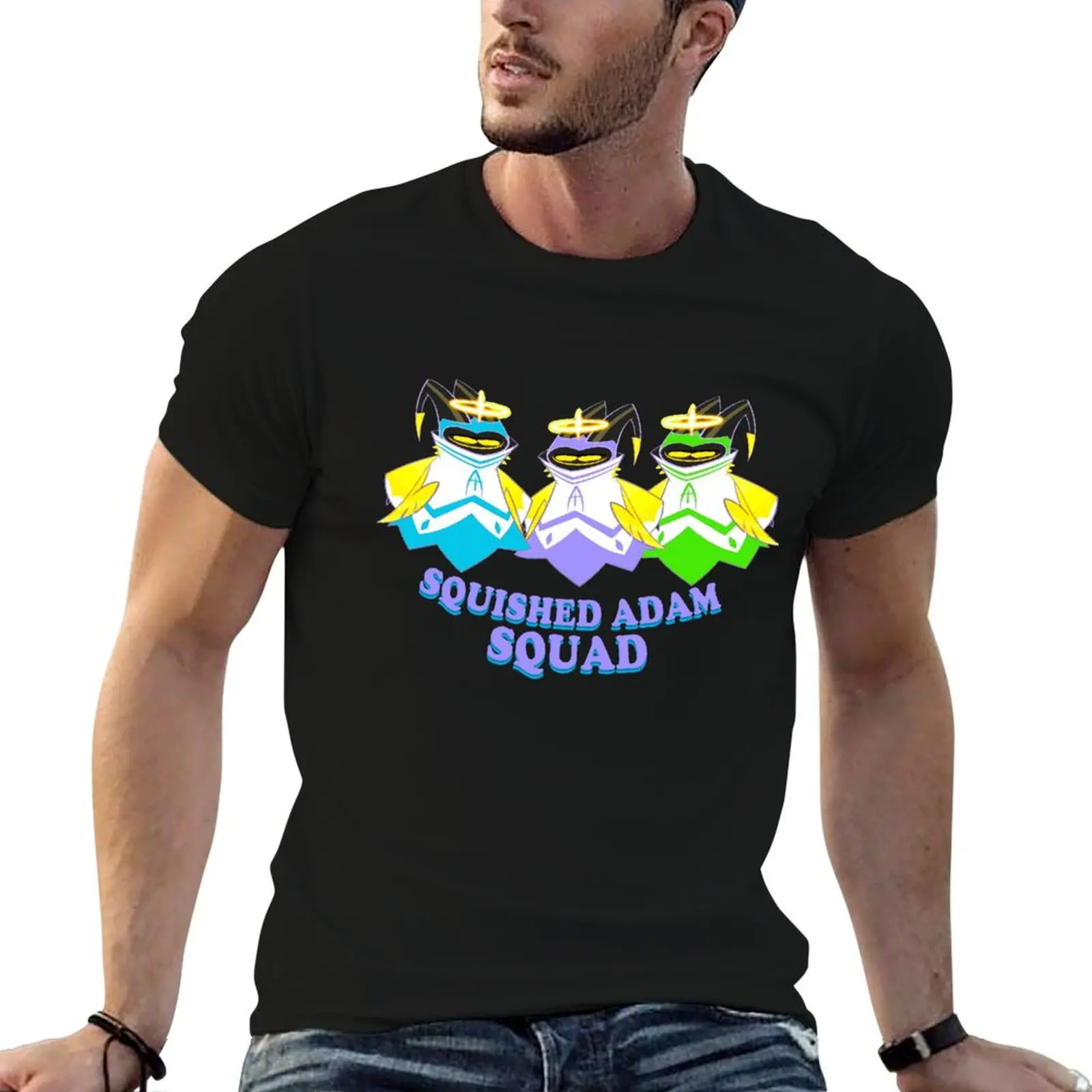 

Squished Adam Squad T-Shirt black cotton t-shirt plain for man package man graphic t shirt T-Shirt