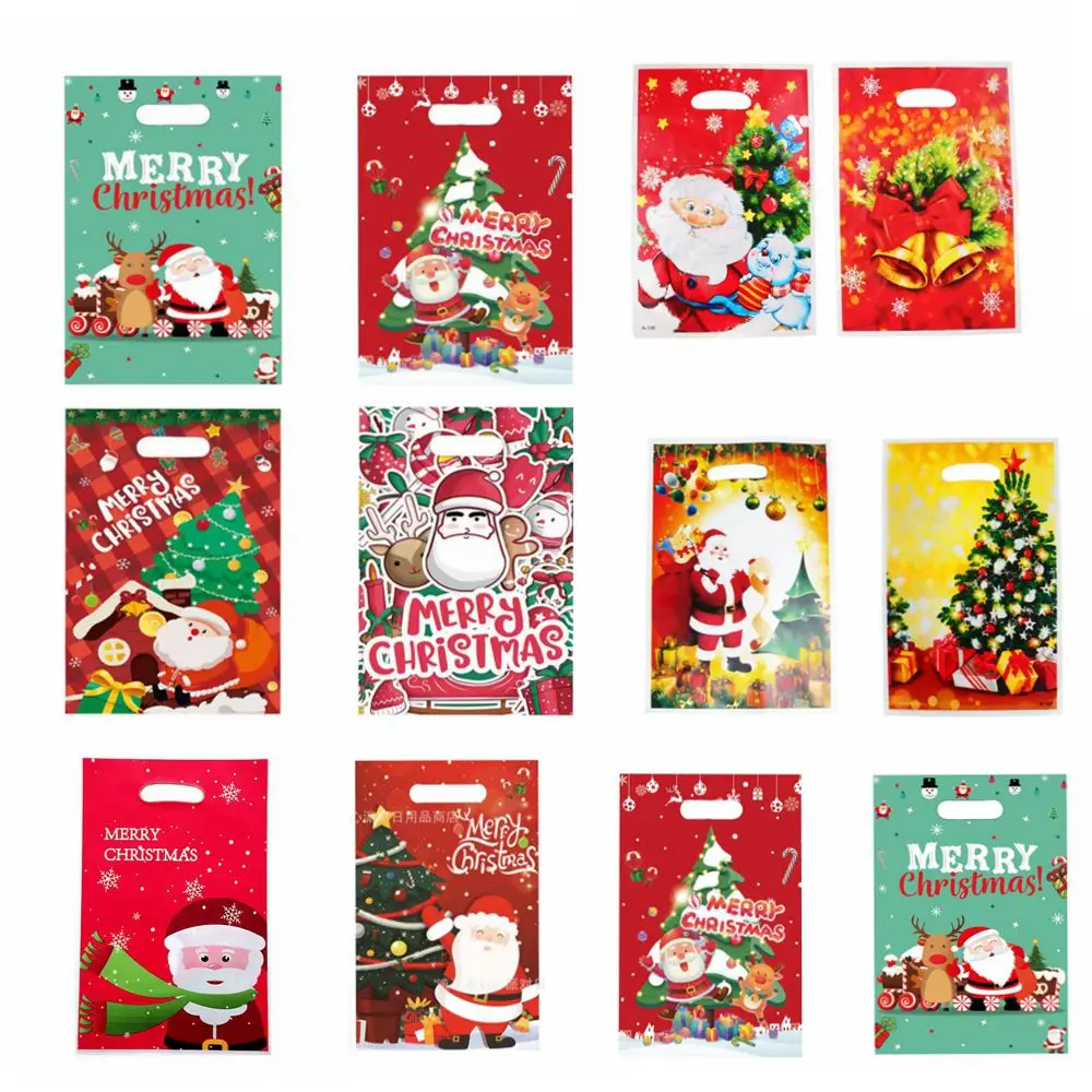 Christmas Gift Bags Santa Claus Elk Xmas Tree Candy Bags Christmas Decorations for Home Loot Bag New Year Party Bags Favor