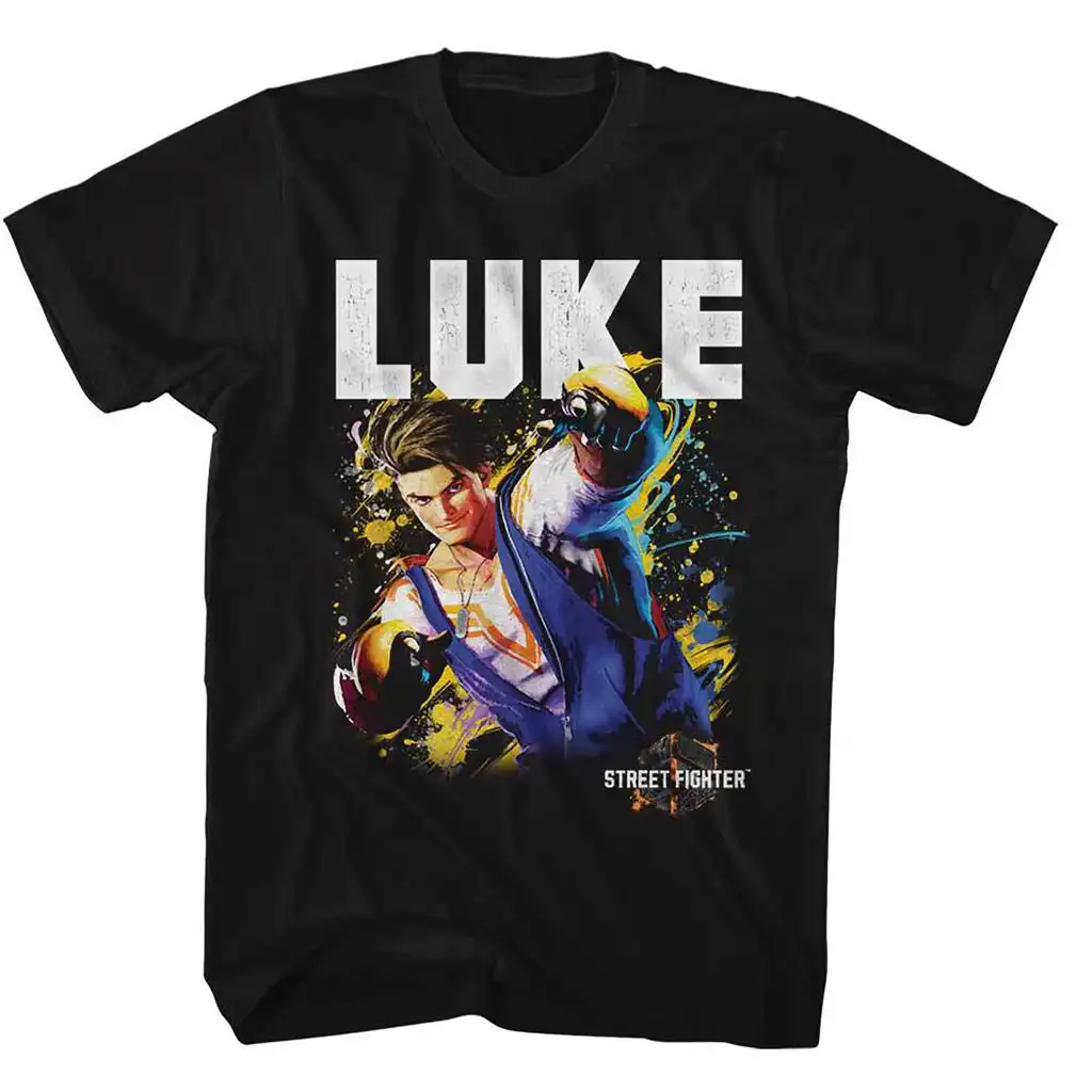 

2025 Summer Luke Character T-shirt Printed Cotton Round Neck Loose Casual Fashion Top for Men and Women