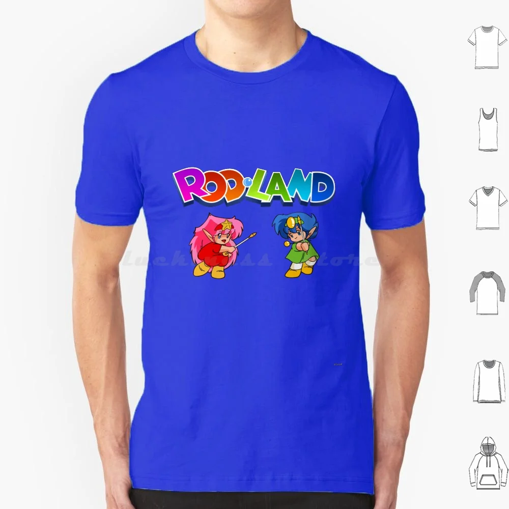 Rod Land T Shirt Big Size 100% Cotton Dvg Dizionario Dei Videogiochi 80s Retro Retrogames Vintage Old Games 8bit Pixel Pixel