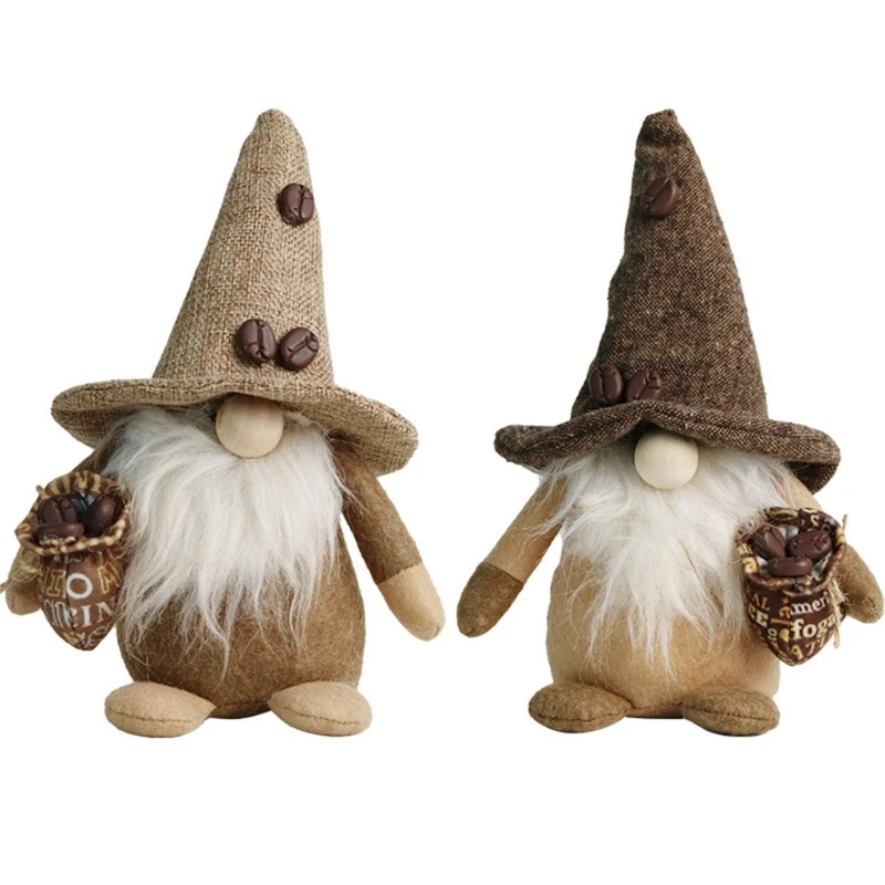 Coffee Gnome Chefs Costume Statue Standing Lovely Faceles for Shelf Decors Dropship