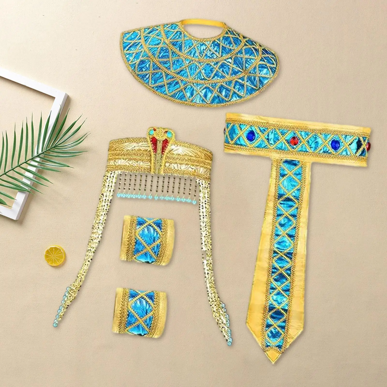 Women's Egyptian Costume Accessories Ancient Egypt Wristband for Birthday Party Carnival Fairy Costume Role Play Outfit Girls