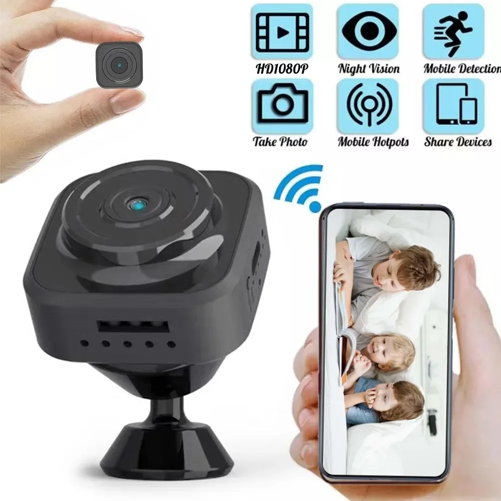 1080P HD Small Surveillance Wifi Camera Smart Home Security Night Vision IP P2P Multi-user Remote Monitoring Invisible Camcorder