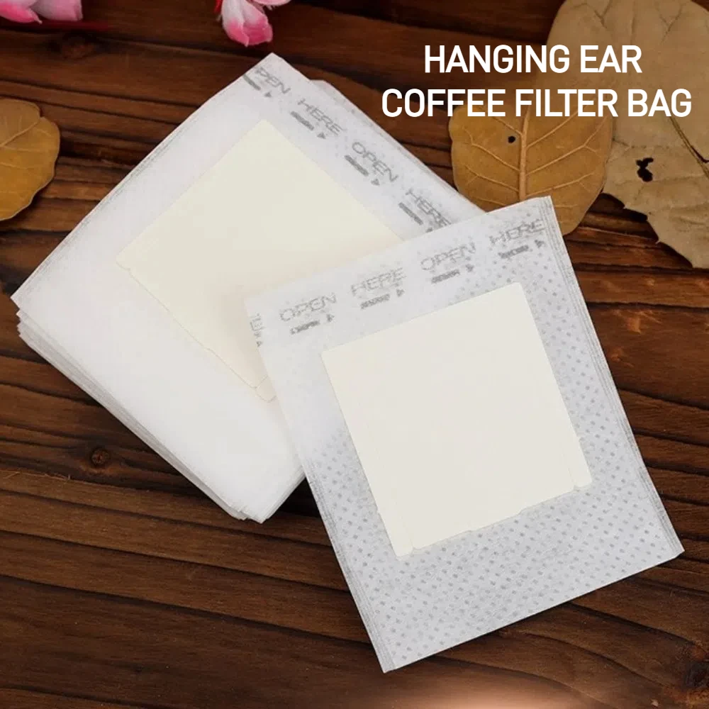 50/100pcs Disposable Coffee Filters Hanging Ear Style Eco-Friendly Drip Coffee Bag Tea Tool Coffee Filter Paper Bags