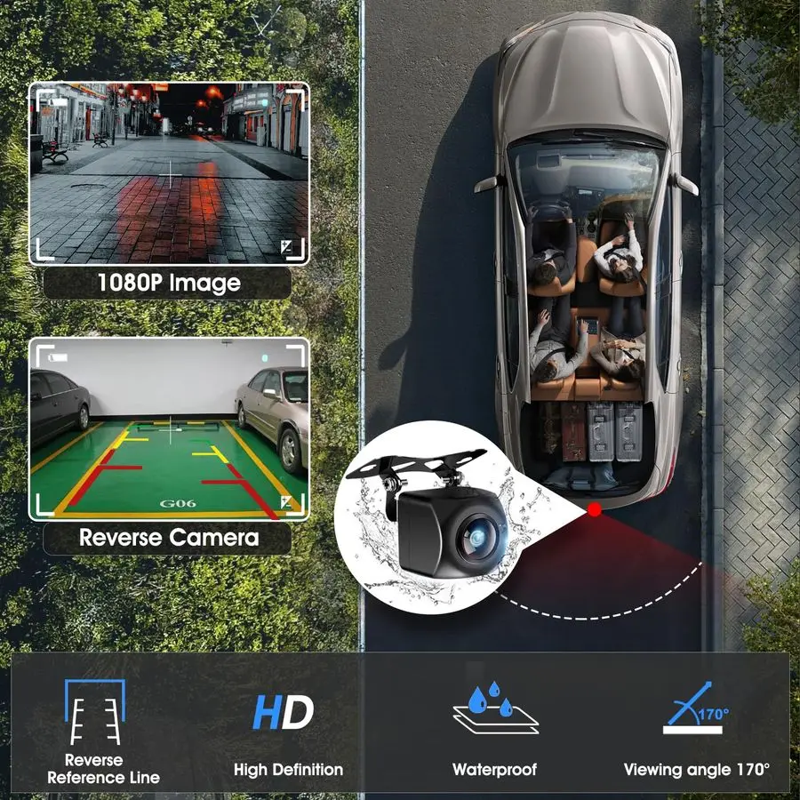 Экран CarPlay для автомобиля, портативный стерео сенсорный экран 7 HD с усилителем Apple CarPlay Android Auto, экран CarPlay с резервной камерой,