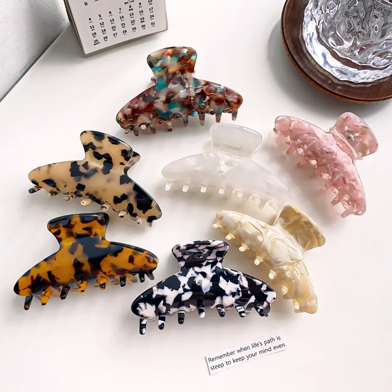 

Korean Style Acetate Hair Claw Clip Leopard Print Small Hair Clip Simple Hair Accessories