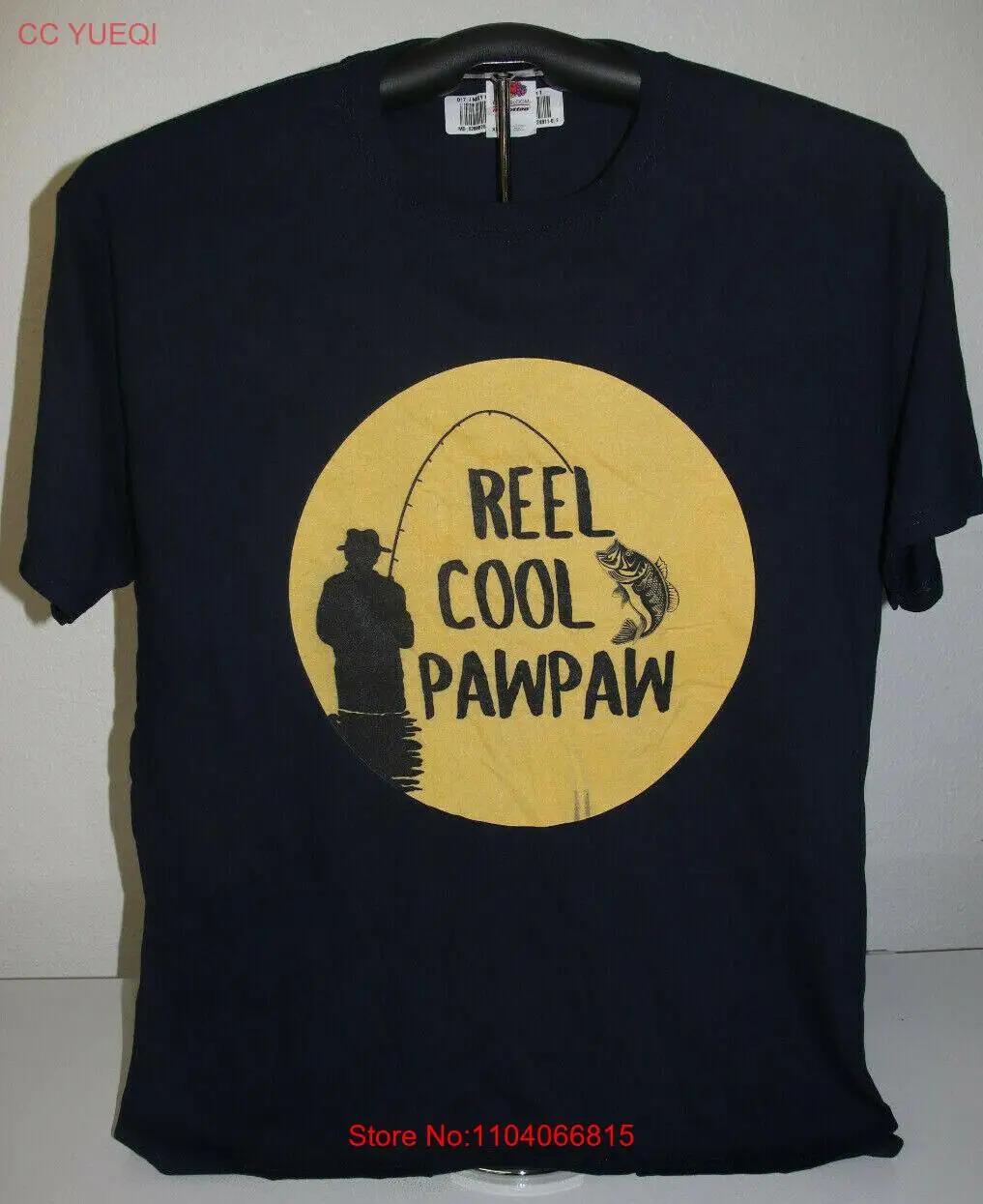 REEL COOL PAWPAW- Fishing- Pawpaw that Fishes T-Shirt, X-Large, Blue