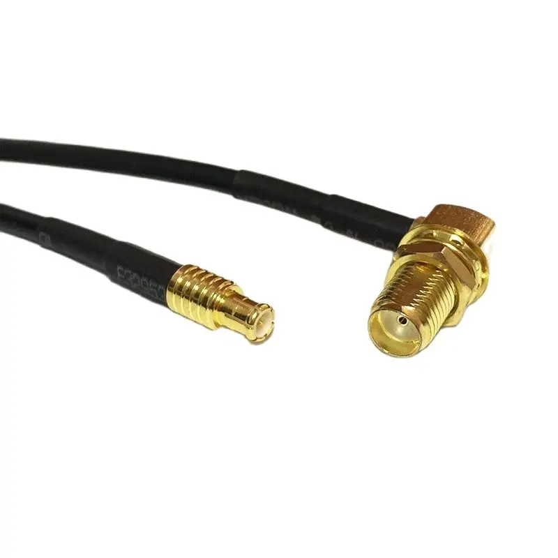 New Modem Coaxial Cable SMA Female Jack Nut Right Angle Switch MCX Male Plug  Connector RG174 Cable 20CM 8